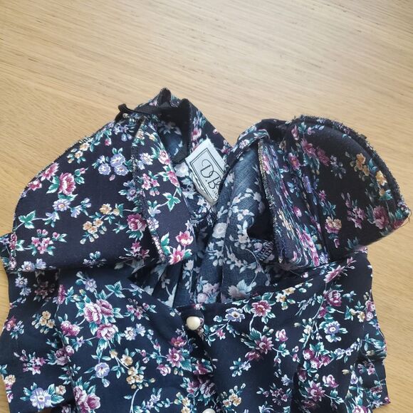 Vintage 80's DBY Navy Floral Romper - Picture 5 of 6